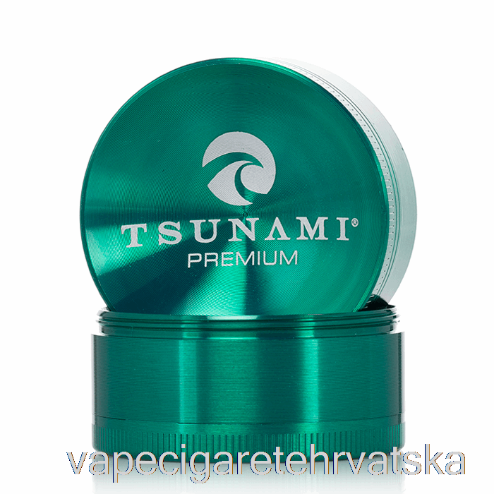 Vape Cigarete Tsunami 1,9 Inča 4-dijelni Udubljeni Gornji Mlin Zeleni (50 Mm)